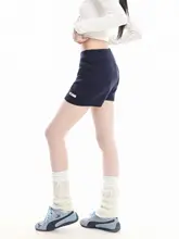 レトロデザイン ニットショートパンツ【シンプル・カジュアル・大人女性用】（セットアップ対応）