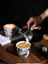 シンプルで魅力的な陶器製コーヒー杯【家庭用・ラテアート対応・持ちやすいデザイン】