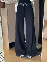黒色のカジュアルテーパードパンツ【夏用・ワイドレッグ・大きいサイズ対応】（セットアップ対応）