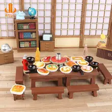 火鍋用ミニチュア食品アクセサリー【樹脂製・装飾用小皿・ミニチュアガーデン用】
（セットアップ対応）