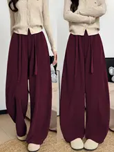 酒紅色コーデュロイストレートパンツ【秋冬用・裏地フリース・フィット】