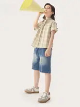 男の子用 半ズボン【夏用・涼感・デニム風・コットン混紡】