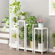 多層型木製花架【防腐加工・リビングやバルコニー用・多目的収納】