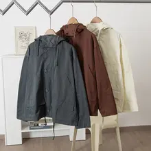 ユニセックス 軽量カンガルーコート【レトロ・ワイドシルエット・工装デザイン】