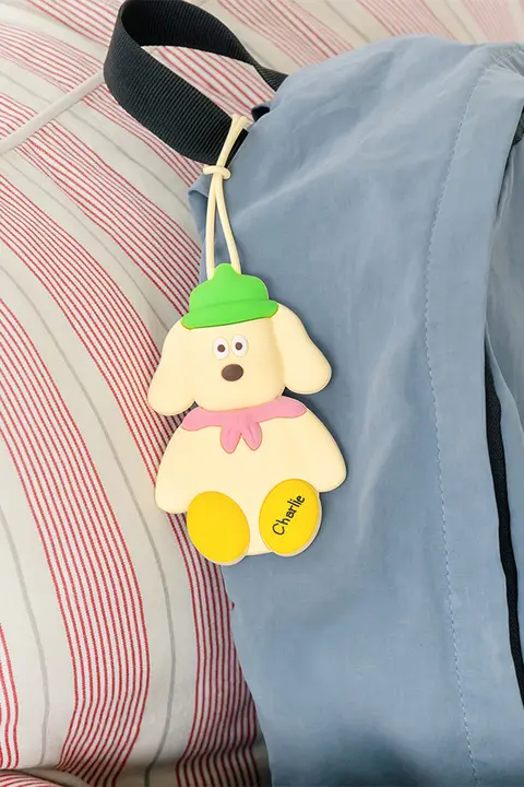 かわいいキャラクターシリコンラゲージタグ【旅行用・名前プレート・防紛失】