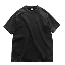 ヴィンテージ風 蜡染みルーズフィットTシャツ【クルーネック・半袖・カジュアル】