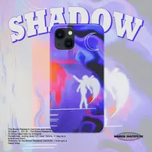 レトロスタイル紫色iPhoneケース【IMDソフトケース・iPhone 11/12/13/14/15/16対応】
