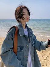 デニムオーバーサイズジャケット【レディース・春秋冬用・カジュアル・ゆったりデザイン】