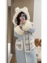 甘美で清新なロリータウールコートとスカーフ【冬季用・中長丈】（セットアップ対応）
