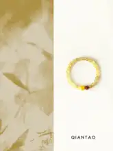 天然金髪晶のブレスレット【中華風・高級感・招財効果】
