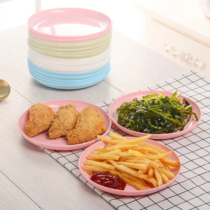 プラスチック製 丸型骨取り皿【家庭用・小皿・おつまみ・食卓整理用】