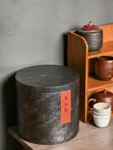 家庭用プーアル茶葉保存缶【防湿・多層収納・大容量・スチール製】
