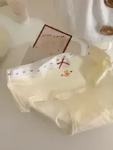 可愛いクマデザインの女性用三角パンツ【心地よい中低腰・学生向け】