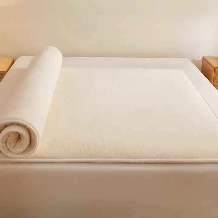 冬用厚手コットンベッドマット【極上の柔らかさ・シングル用・家庭用】