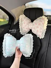 かわいいデザインの車用ヘッドレストクッション【ネックサポート・腰用クッション・車内用】（セットアップ対応）