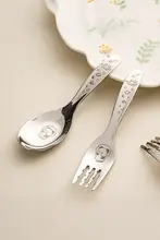 316不锈鋼製子供用カートゥーンデザイン食器【スプーン・フォーク・小さなスプーン】（セットアップ対応）