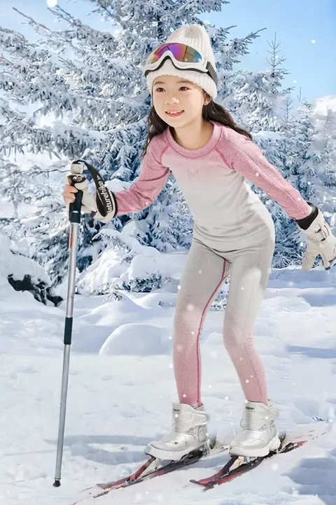 子供用スキー速乾ウェア【冬季用・トレーニング・保温インナー・男女兼用】（セットアップ対応）