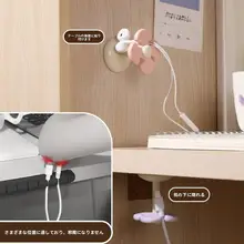 花柄デスク用コード整理器【壁掛け式・穴あけ不要・スマホ充電ケーブル収納】