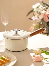 エナメル製ミルク鍋【ノンステック・一人用・煮込み・離乳食にも最適】（セットアップ対応）