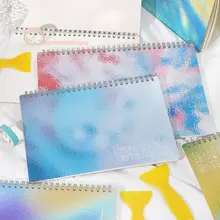 NOTE FOR ダブルフェイス型ノートブック【厚手・B5サイズ・ガラス透明・オレンジ色・収納可能】