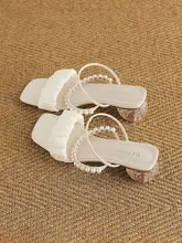 夏にぴったりのフレンチスタイルの美しいサンダル【露出トゥ・カジュアルデザイン】（セットア ップ対応）