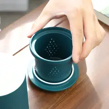 シンプルなデザインの蓋付きフィルター付きマグカップ【マット仕上げ・ビジネス・会議用・コーヒー・お茶】（セットアップ対応）