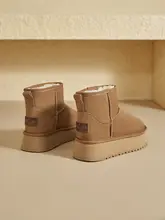 防水厚底ショートブーツ【加绒・保温・冬用】