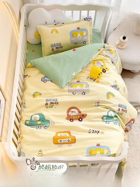 全棉製 幼児用寝具セット【午睡用・軽量・ふんわり】（セットアップ対応）