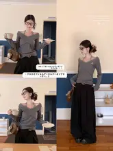 オフショルダー Knitトップス【秋冬用・斜め肩デザイン・極上の柔らかさ】