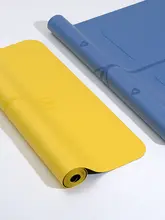 折りたたみ式 超薄型PU天然ゴムヨガマット【1.5mm・滑り止め・吸汗・旅行用・携帯便利】