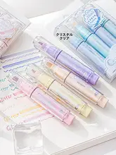 蛍光ペン ラメ入り おしゃれ 大容量 色とりどり 学生用 手帳用 「Rosyposy」