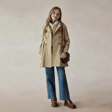 春秋用 女の子用コート【ダブルボタン・風防風ベスト】（セットアップ対応）