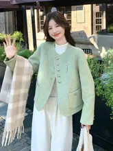 優雅な印象のリバーシブルカシミヤコート【ショート丈・ウール混】
