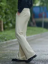 秋用ビジネスカジュアルストレートフレアパンツ【撥水加工・クリースなし・フィット】