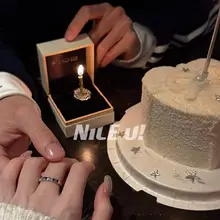 指輪型キャンドル クリエイティブ ヴィンテージ ロマンチック インスタ映え 誕生日 カップル ギフト 撮影 演出