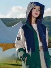 男女兼用 パンダデザインの軽量ウィンドブレーカー【アウトドア用・防風・シンプルデザイン】（セットアップ対応）