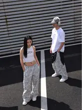 CBXLAB ミリタリーカモフラージュパンツ【冷灰色・春季用・ストリートダンス・ジャズダンス対応】