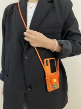 花柄デザインのスマホポーチ【薄型・肩掛け・折りたたみ式・防衝撃】