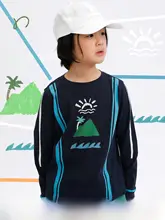 長袖Tシャツ キッズ ボーイズ ガールズ 親子おそろい カラーブロック ライン柄 秋