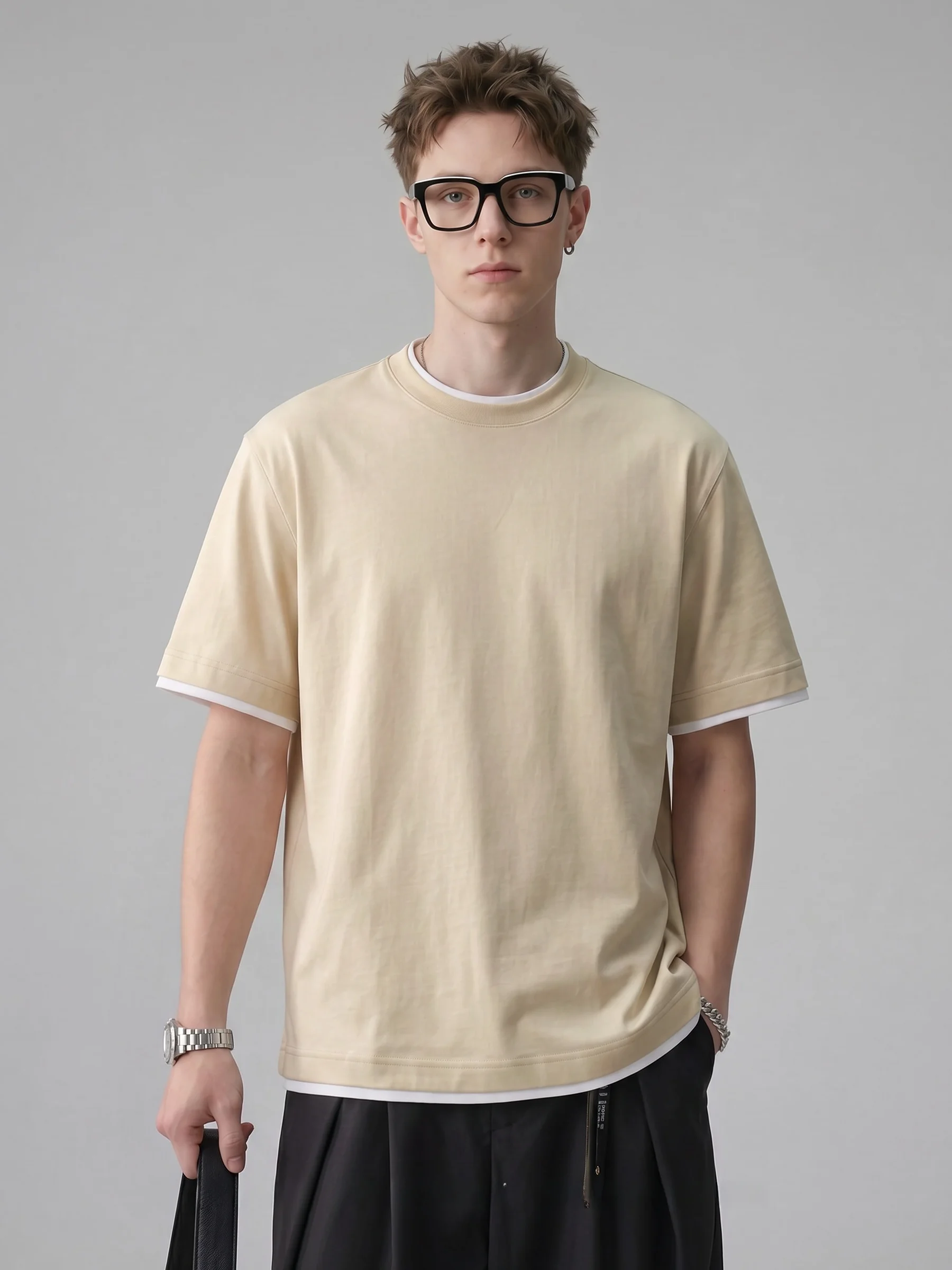 「tシャツ 重ね着 メンズ」で失敗しないコーデは？高級感と通気性のバランスを取る秘訣