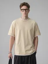 Tシャツ 半袖 メンズ フェイクレイヤード ストリート 上品 夏