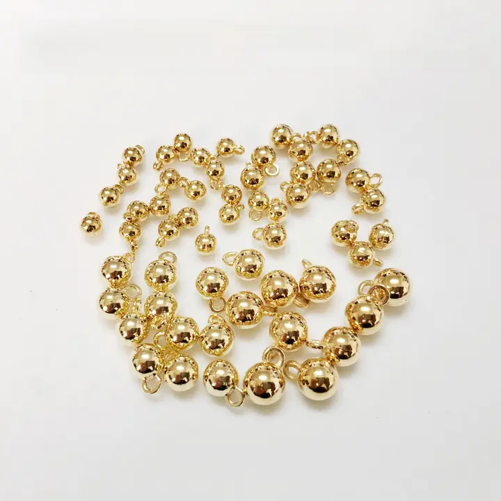 金属製 丸型ボタン【フラットゴールド・シャツ用・多用途】