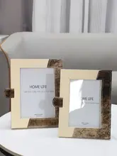 高級馬毛デザインの幾何学的フレーム付きトレイ【リビングや寝室のインテリアに最適】