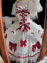 ベルベットデザインのロリータ風ドールワンピース【キャミソール式・甘可愛い】