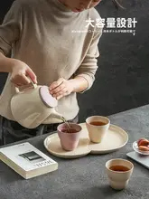高級感漂うグリーン釉薬陶器製ティーセット【家庭用・泡茶用・おしゃれなデザイン】（セッ トアップ対応）