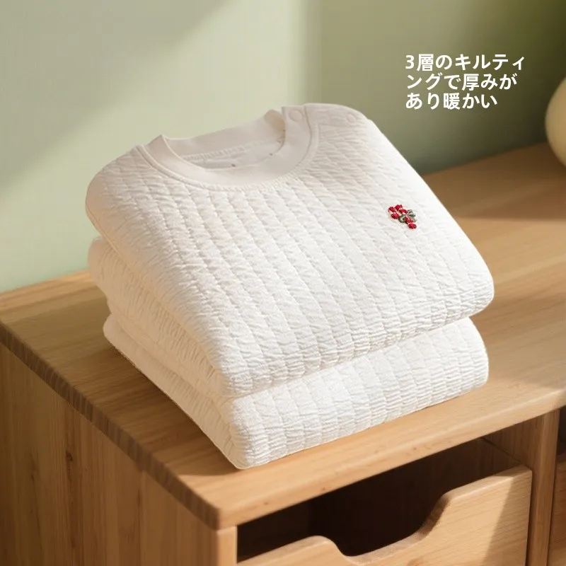キッズ スエット おすすめモデル：娃丽比 保温タイプの綿混内衣（長袖・長ズボン）