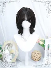 ロリータ フレンチ ショルダー ショート カーリー ヘア フルヘッドギア