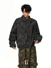 メンズ 秋用不規則レザージャケット【高街スタイル・バイカーデザイン・カジュアル】