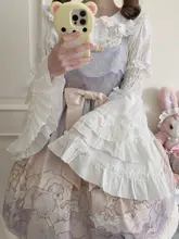 ロリータスタイル 蝶結び付きドールカラー長袖と短袖シャツ【夏用・女性用・インナー】