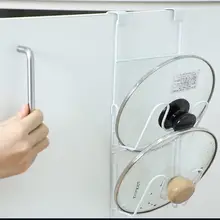 キッチン用鍋蓋ラック【2段・アイアン製・扉取付け可・省スペース収納】